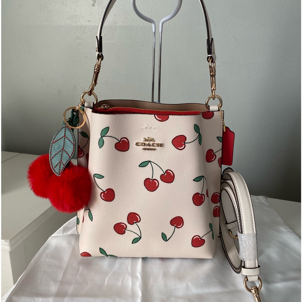 Coach Bucket Bag With Cherries print.